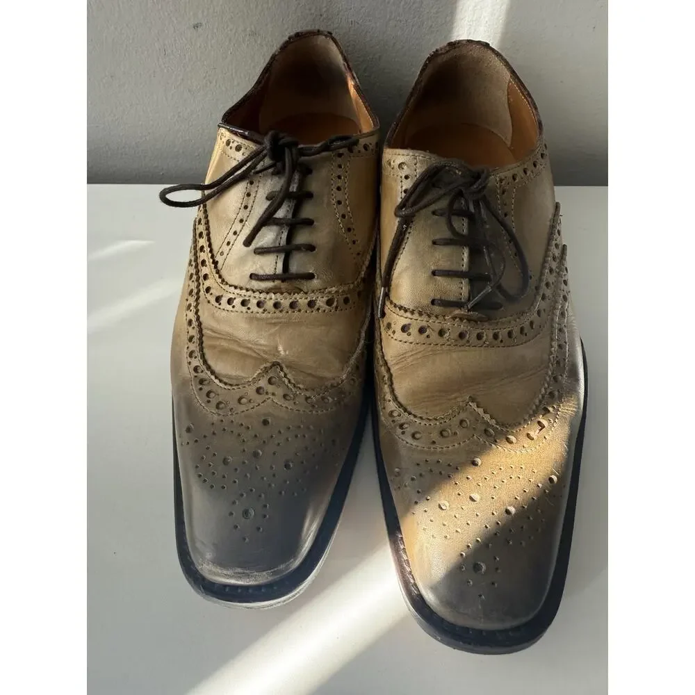 Florsheim Royal Imperial Wingtip Brogue Shoes | Made in Italy | Leather | EU 41
